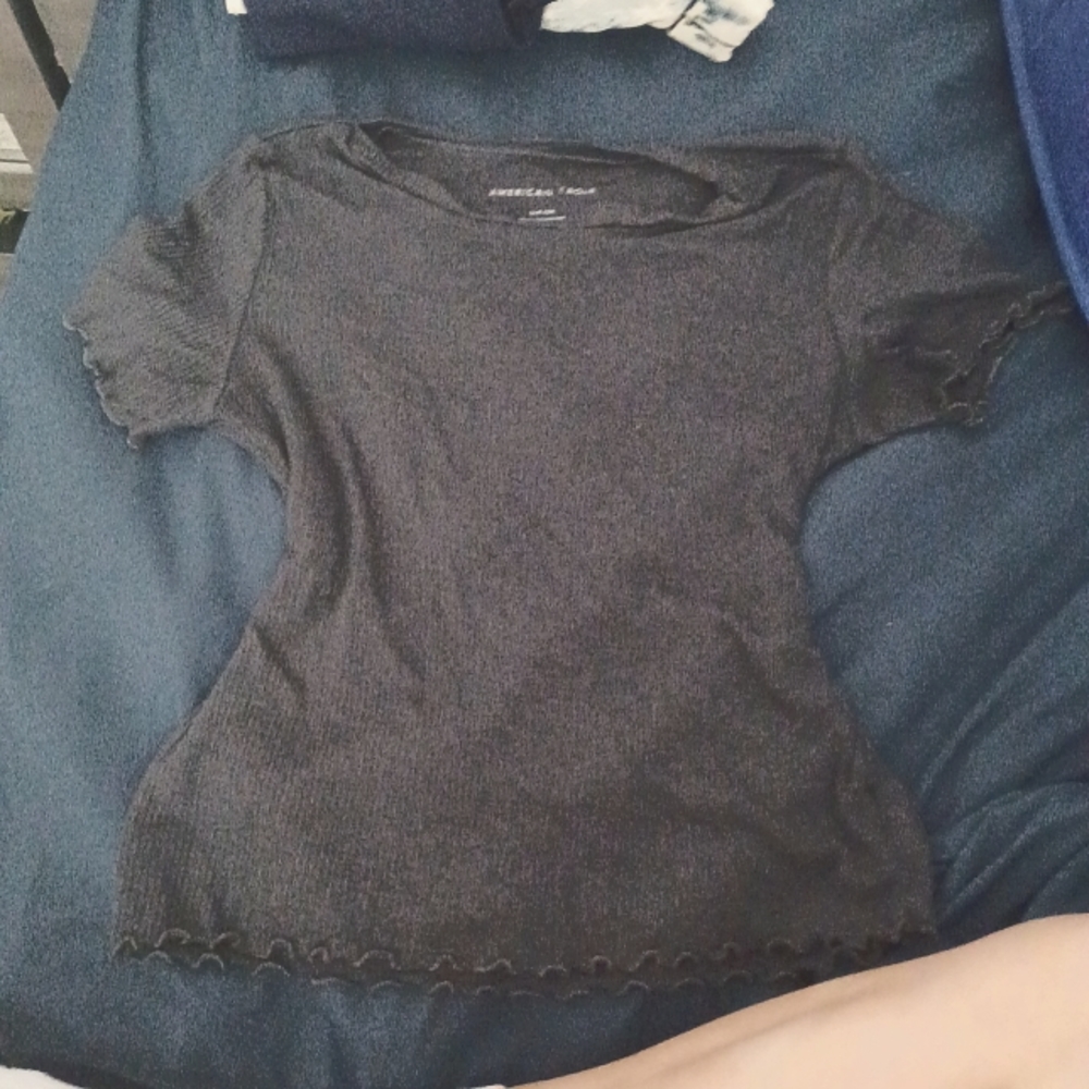 Navy tight plain American eagle top